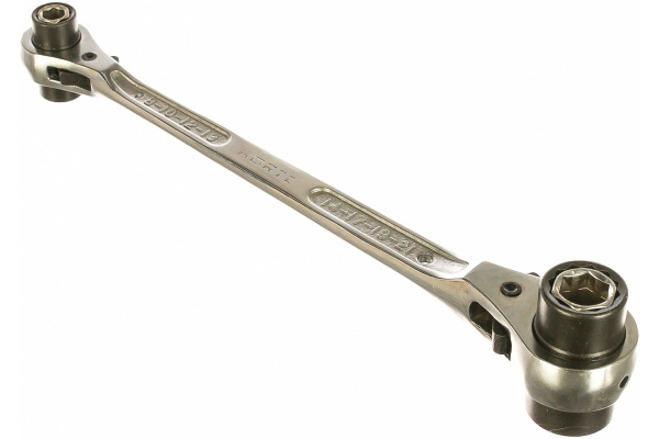 Торцевой комбинированный трещоточный реверсивный ключ HORTZ 8х10-12х13-14х17-19х21 HOR 121268