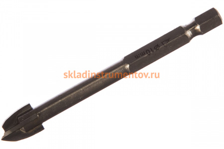 Сверло "PROFI" 10мм по керамике и стеклу, с четырьмя режущими лезвиями STAYER 2985-10_z*01