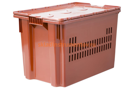 Ящик с крышкой п/э 600х400х400 Тара.ру 18780