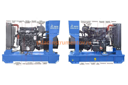 Дизельный генератор ТСС АД-25С-Т400-1РКМ7 в шумозащитном кожухе 022157