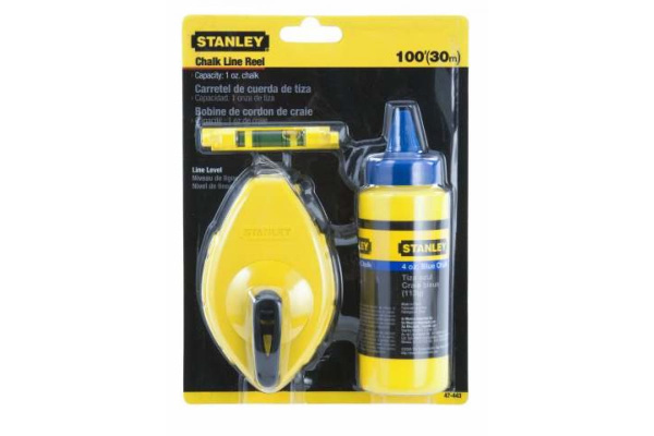 Набор из 3 предметов: шнуровка 30м, краситель, уровень Stanley 0-47-443 Набор из 3 предметов: шнуровка 30м, краситель, уровень Stanley 0-47-443