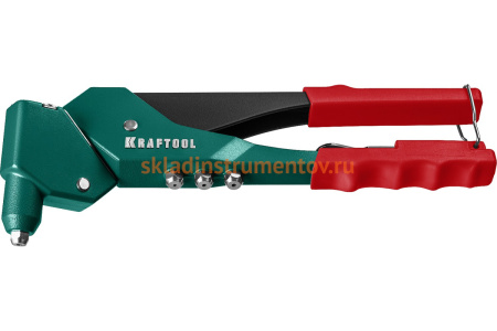 Поворотный заклепочник 360 Kraftool "RX-7" для заклёпок 2.4-4.8 мм - алюминий и сталь, 2.44.0 - нерж сталь, литой корпус 31176_z01