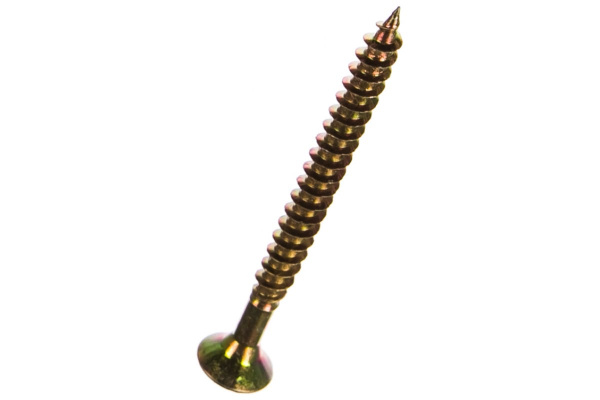 Универсальные шурупы для дерева, ДСП, ДВП Зубр жёлтопассивированные, PZ, 6,0x70мм, ТФ6, 4 штуки 4-300396-60-070