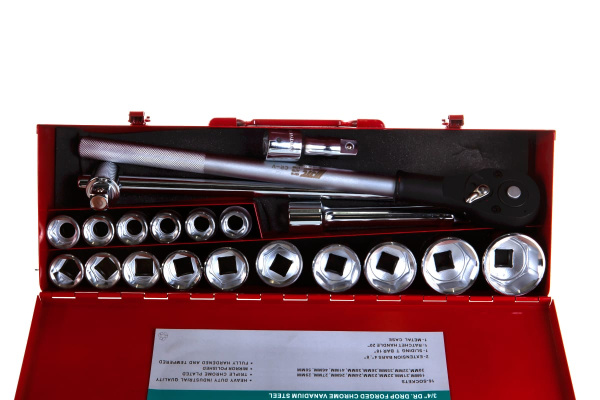 Набор шестигранных торцевых головок 3/4" 19-50мм 21шт JTC-H621M