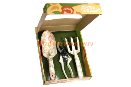 Садовый набор Розы из 3-х предметов: совок, секатор, вилка Центроинструмент 1114-1