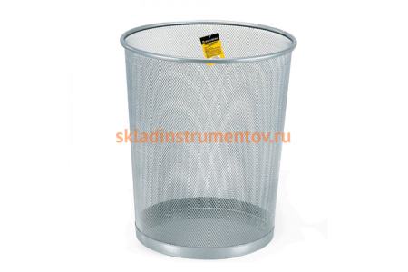 Металлическая корзина для бумаг BRAUBERG Germanium большая, 20 литров, серебристая 231957 Металлическая корзина для бумаг BRAUBERG Germanium большая, 20 литров, серебристая 231957