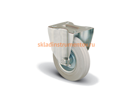 Колесо серое промышленное неповоротное 200 мм MFK-TORG  EM02-SPRg-200