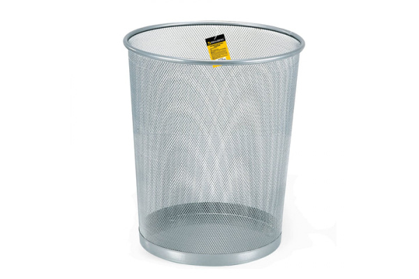 Металлическая корзина для бумаг BRAUBERG Germanium большая, 20 литров, серебристая 231957 Металлическая корзина для бумаг BRAUBERG Germanium большая, 20 литров, серебристая 231957