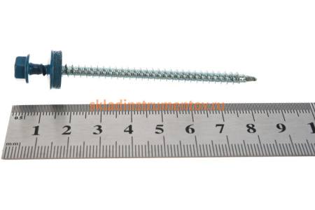 Саморезы для крепления кровельных материалов к деревянной обрешетке Зубр цвет RAL 5009 небесно-голубой, оцинкованный, 4,8x80мм, 700шт 4-300310-48-080-5009