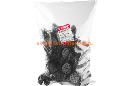 Полипропиленовый дюбель для изоляционных материалов Зубр пластиковый стержень, 10 x 140 мм, 100 шт 4-301505-10-140_z01