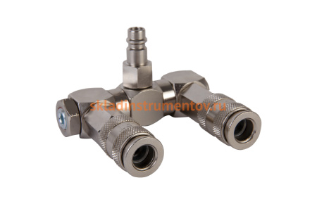 Разветвитель пневматический с вращающимися соединениями ( 2 выхода рапид EURO) WIEDERKRAFT WDK-83RLL