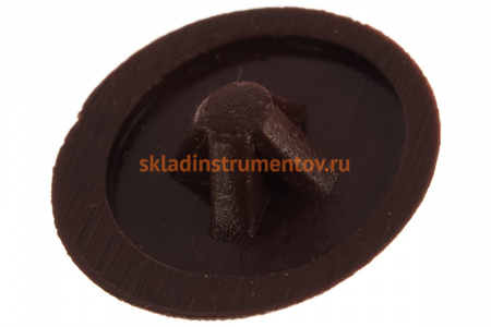 Декоративная заглушка под шуруп Зубр цвет кр-дерево, шлиц №2, ТФ6, 40шт 4-308156-5