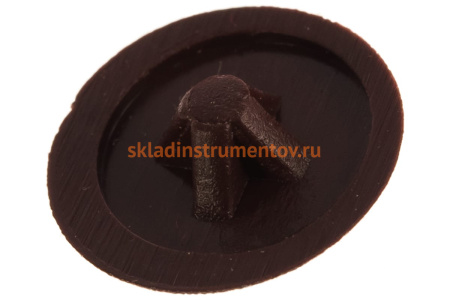 Декоративная заглушка под шуруп Зубр цвет кр-дерево, шлиц №2, ТФ6, 40шт 4-308156-5