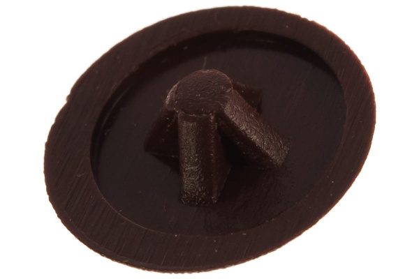 Декоративная заглушка под шуруп Зубр цвет кр-дерево, шлиц №2, ТФ6, 40шт 4-308156-5