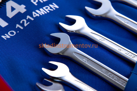 Набор комбинированных ключей, 10-32 мм, чехол из теторона, 14 предметов KING TONY 1214MRN