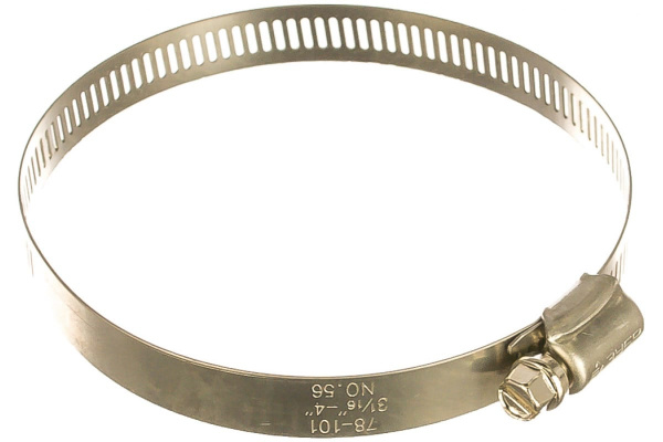 Хомуты Зубр ЭКСПЕРТ из нержавеющей стали с просечной лентой ПЛ-12,7, 78-101мм, 50шт 37815-078-101-50