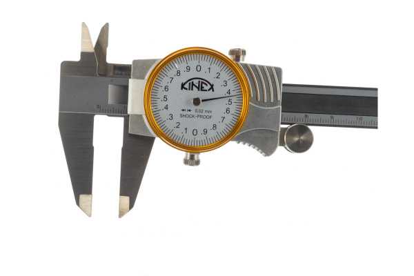 Стрелочный штангенциркуль Kinex DIN 862 150/40 мм, 0,02 мм 6013-02-150