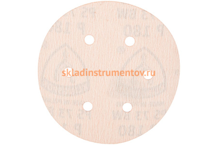 Круг шлифовальный на липучке для обработки красок, лаков и шпаклевок (150 мм; Р180; 6 отверстий) KLINGSPOR 301224