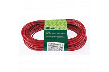 Металлополимерный трос СИБРТЕХ красный ПР-4,0, 476443 Металлополимерный трос СИБРТЕХ красный ПР-4,0, 476443