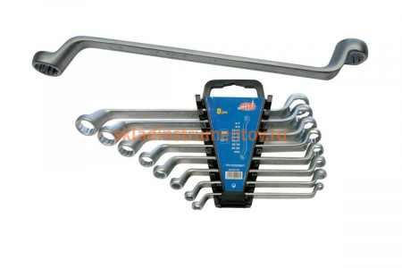 Набор изогнутых накидных ключей 6-22мм, 8шт SUPER-EGO SEH001100