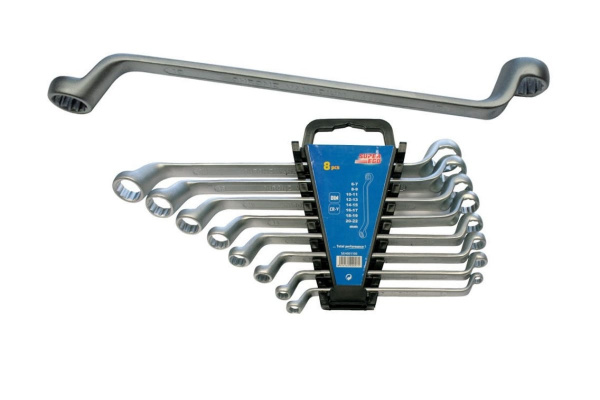 Набор изогнутых накидных ключей 6-22мм, 8шт SUPER-EGO SEH001100