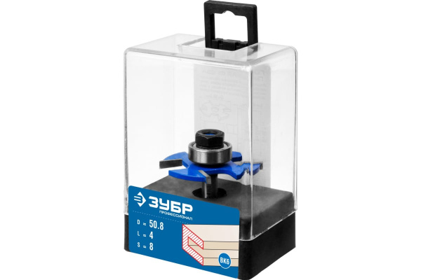 Фреза горизонтально-пазовая ПРОФЕССИОНАЛ (50.8х4х55 мм; хвостовик 8 мм) Зубр 28757-50.8-4