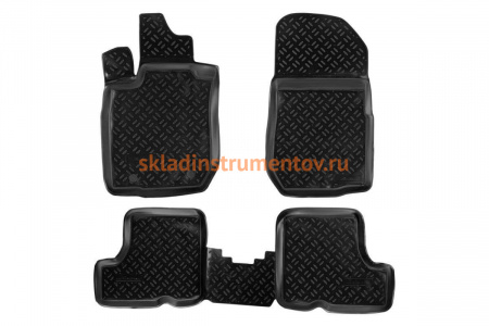 Ковры в салон Airline для Renault Sandero I /Sandero Stepway 09-14 (комплект из 4 шт.) ACM-PS-57