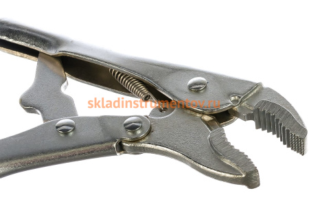 Зажим с фиксатором и закругленными губками 180мм KING TONY 6011-07R