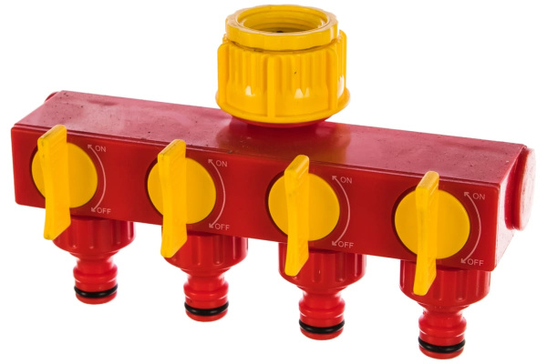 Распределитель четырехканальный ударопрочный (1"-3/4") Grinda 8-426314_z01