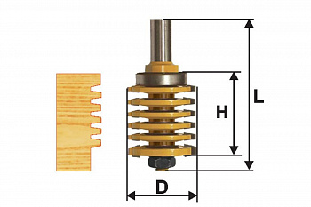 Фреза микрошиповая (42х38 мм; хвостовик 12 мм) по дереву Энкор 10617