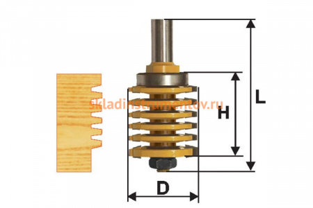 Фреза микрошиповая (42х38 мм; хвостовик 12 мм) по дереву Энкор 10617