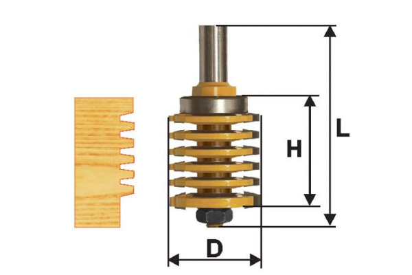 Фреза микрошиповая (42х38 мм; хвостовик 12 мм) по дереву Энкор 10617