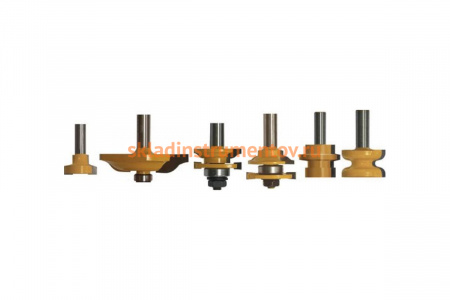 Набор фрез по дереву (6 шт; хвостовик 12 мм) для изготовления филенчатых изделий Энкор 10620