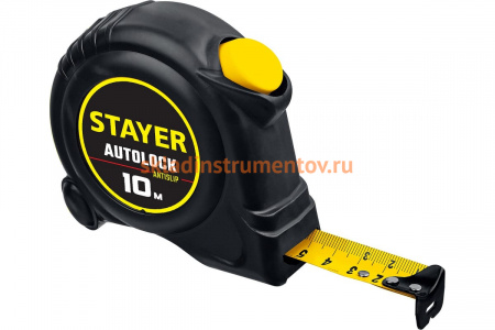 Рулетка с автостопом Stayer AutoLock 10м / 25мм 2-34126-10-25