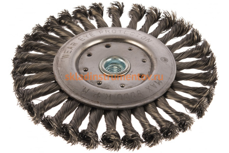Кордщетка радиальная витая (175 мм; М14) ПРАКТИКА 242-670