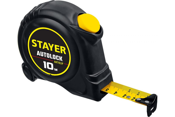 Рулетка с автостопом Stayer AutoLock 10м / 25мм 2-34126-10-25