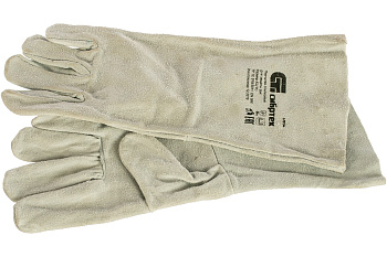 Спилковые перчатки СИБРТЕХ с манжетой для садовых и строительных работ, размер XL 67904