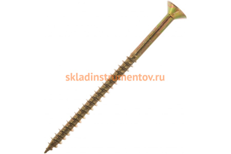 Универсальные шурупы для дерева, ДСП, ДВП Зубр желтопассивированные, PZ, 6,0x90мм, ТФ1, 70 штук 4-300391-60-090