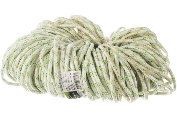 Плетеный 24-прядный капроновый фал с сердечником 10мм, бухта 100м, 1300кгс СИБРТЕХ Россия 93971 Плетеный 24-прядный капроновый фал с сердечником 10мм, бухта 100м, 1300кгс СИБРТЕХ Россия 93971