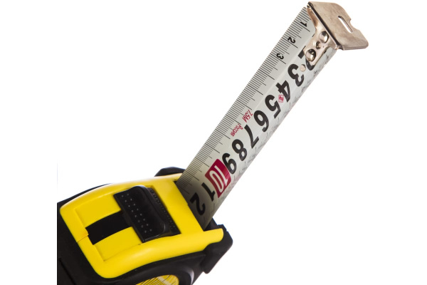 Рулетка с фиксатором Энкор "Каучук", 7.5м 14208