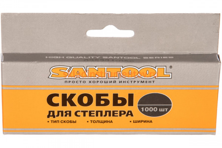 Скобы для мебельного степлера 6 ммх1,2 мм ТИП 140 1000 шт SANTOOL 032331-006