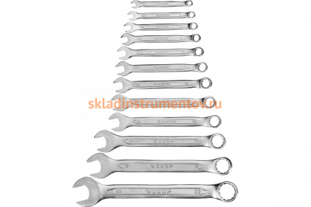Набор гаечных комбинированных ключей Зубр МАСТЕР 6-22мм, 12шт. 27087-H12