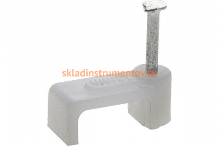 Прямоугольная скоба STAYER для крепления кабеля 12 мм с оцинкованным гвоздем 60 шт. 4511-12