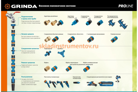 Веерный распылитель GRINDA PROLine RO-16 16 форсунок 429347