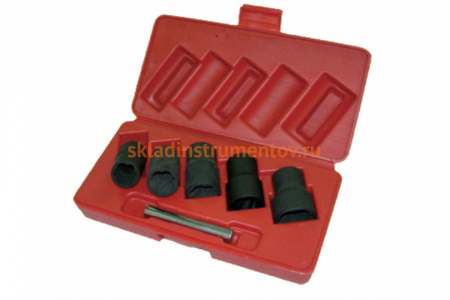 Набор винтовых головок-экстракторов для повреждённых гаек FORCE 1/2 906U2