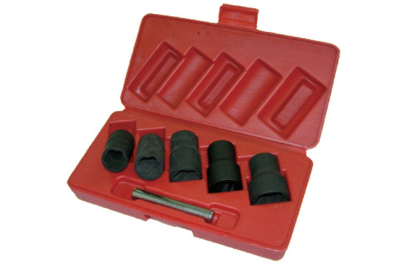 Набор винтовых головок-экстракторов для повреждённых гаек FORCE 1/2 906U2