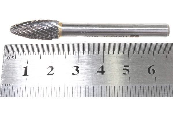 Борфреза твердосплавная пламевидная с двойной насечкой (8х20 мм; хвостовик 6 мм) ПНЕВМО-ТРЕЙД H0820-M06