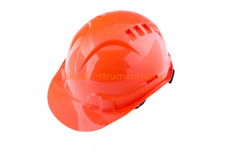 Защитная каска с храповым механизмом СИБРТЕХ ЕВРОПЛАСТ, оранжевая 89108