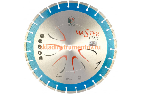 Круг алмазный сегментный 1A1RSS Master Line (400х25.4 мм) по железобетону Diam 000504