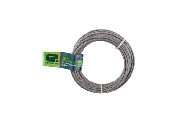 Леска для триммера квадратная витая армированная (2.4 мм; 10 м) СИБРТЕХ 961995
